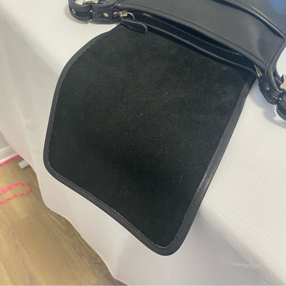 Coach Vintage Black Studio Flap Black Leather Crossbody - Excellent Condition - Picture 9 of 16